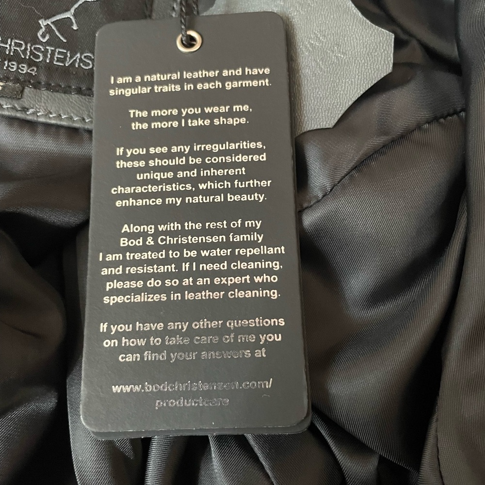Genuine Leather Moto Jacket With Detachable Hood from BOD & CHRISTENSEN - Picture 11 of 12
